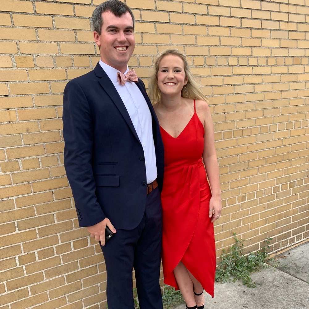 red cocktail dress